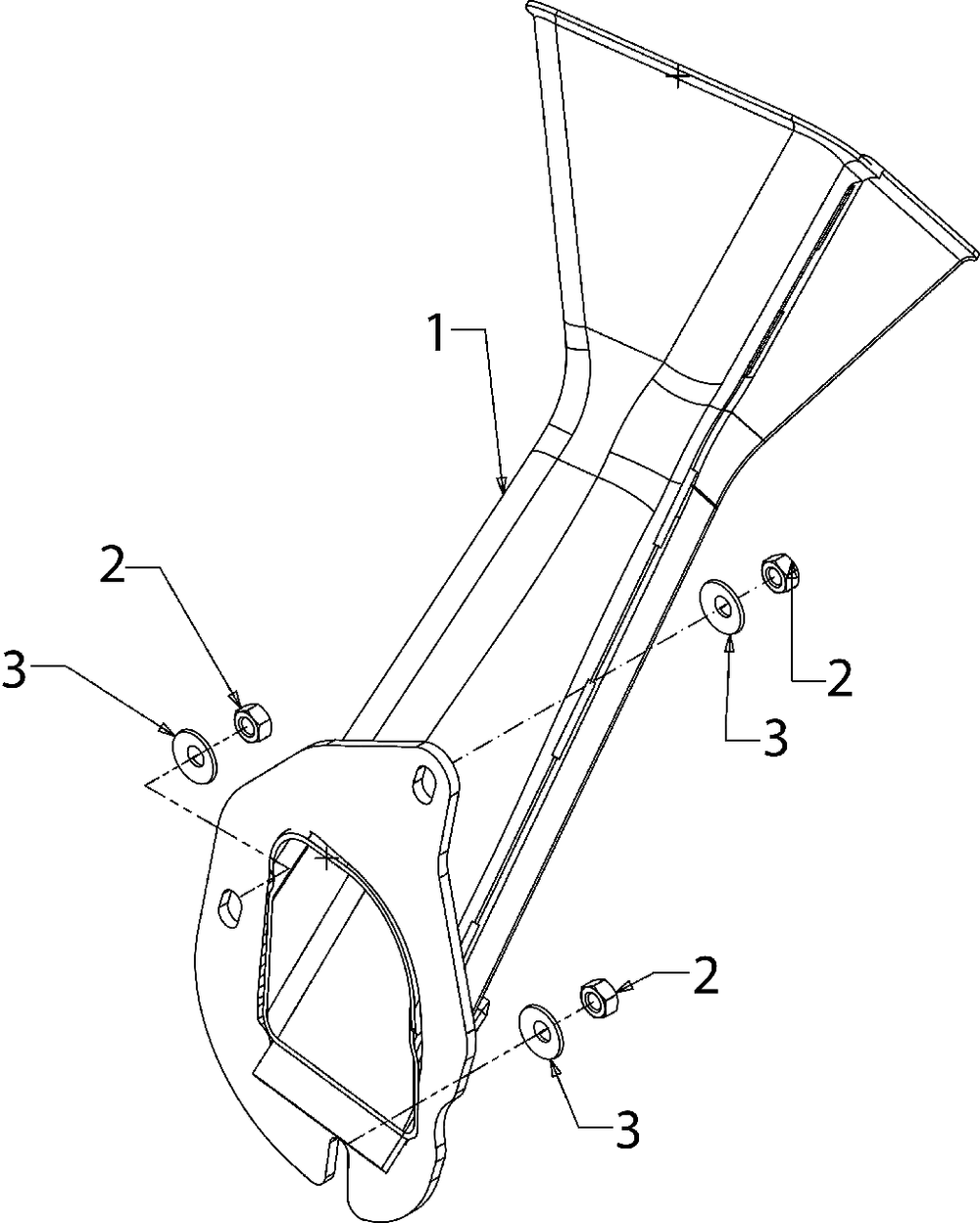 Chipper Chute Diagram and Parts List for CS45M4 (24A-45M4700)(2017) Yard Machines Chipper Shredder